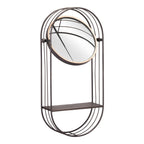 Industrial Gray Mirror Shelf  Warm Home View
