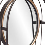 Industrial Gray Mirror Shelf  Warm Home View