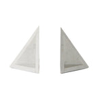 Set of Two White Marble Decorative Bookends  Warm Home View
