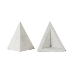 Set of Two White Marble Decorative Bookends  Warm Home View