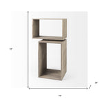 Set of Two Brown Solid and Manufactured Wood Two Tier Floating Bookcase  Warm Home View