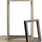 Set of Two Brown Solid and Manufactured Wood Two Tier Floating Bookcase  Warm Home View