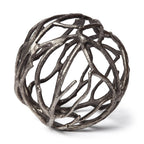 Silver Metal Tree Branch Sculpture  Warm Home View