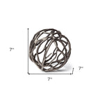 Silver Metal Tree Branch Sculpture  Warm Home View