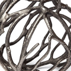 Silver Metal Tree Branch Sculpture  Warm Home View