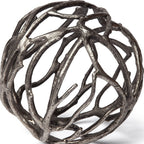 Silver Metal Tree Branch Sculpture  Warm Home View