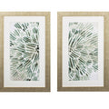 Set of Two Seafoam Green Watercolor Floral Wall Art  Warm Home View
