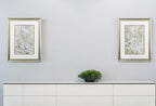 Set of Two Small White Flowers Wall Art  Warm Home View