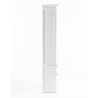 White Solid Wood Adjustable Four Tier Bookcase  Warm Home View