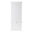 White Solid Wood Adjustable Four Tier Bookcase  Warm Home View