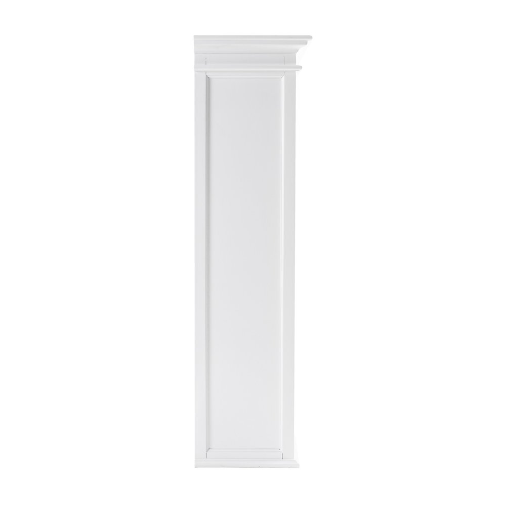White Solid Wood Adjustable Four Tier Bookcase  Warm Home View