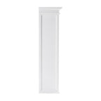 White Solid Wood Adjustable Four Tier Bookcase  Warm Home View