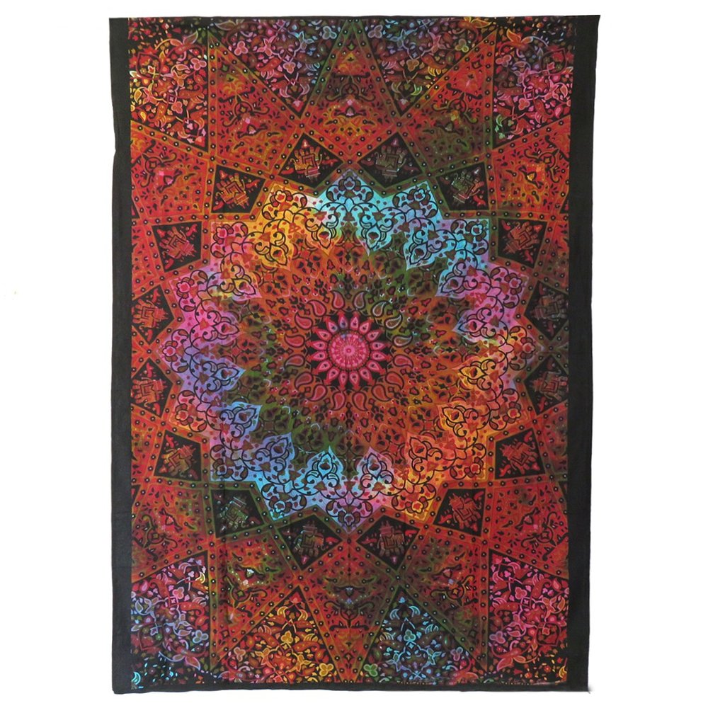 Black And Red Floral Cotton Twin Flat Sheet  Warm Home View