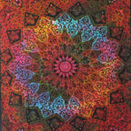 Black And Red Floral Cotton Twin Flat Sheet  Warm Home View