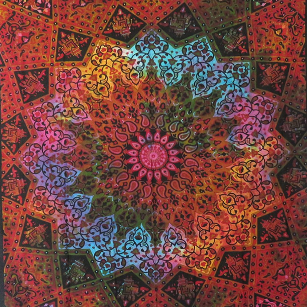 Black And Red Floral Cotton Twin Flat Sheet  Warm Home View