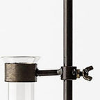 Set of Two Dark Brown Abstract Metal Cylinder Table Vases  Warm Home View