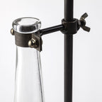 Set of Two Dark Brown Abstract Metal Cylinder Table Vases  Warm Home View