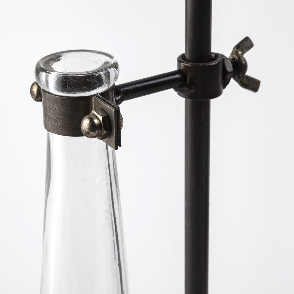 Set of Two Dark Brown Abstract Metal Cylinder Table Vases  Warm Home View