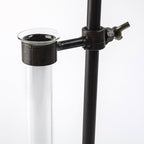 Set of Two Dark Brown Abstract Metal Cylinder Table Vases  Warm Home View