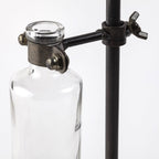 Set of Two Dark Brown Abstract Metal Cylinder Table Vases  Warm Home View
