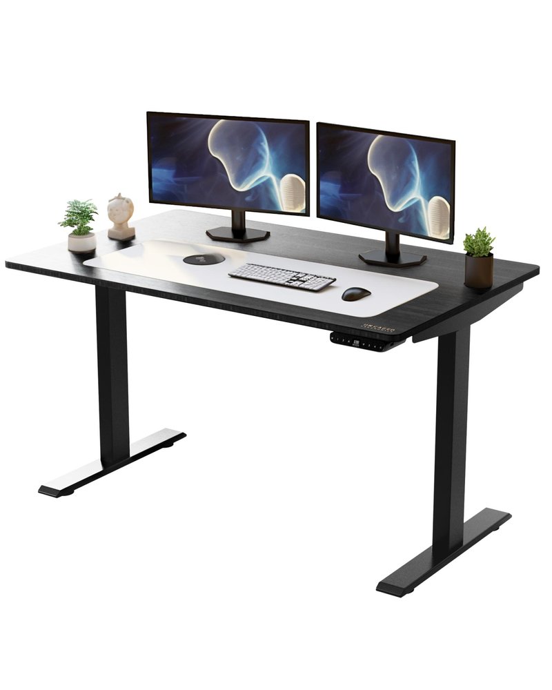 Adjustable Black Stainless Steel Rolling Computer Desk  Warm Home View