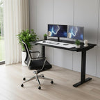 Adjustable Black Stainless Steel Rolling Computer Desk  Warm Home View