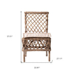 Set of Two Cream Woven Rattan Outdoor Accent Chairs  Warm Home View