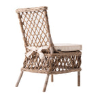 Set of Two Cream Woven Rattan Outdoor Accent Chairs  Warm Home View