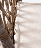 Set of Two Cream Woven Rattan Outdoor Accent Chairs  Warm Home View