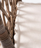 Set of Two Cream Woven Rattan Outdoor Accent Chairs  Warm Home View