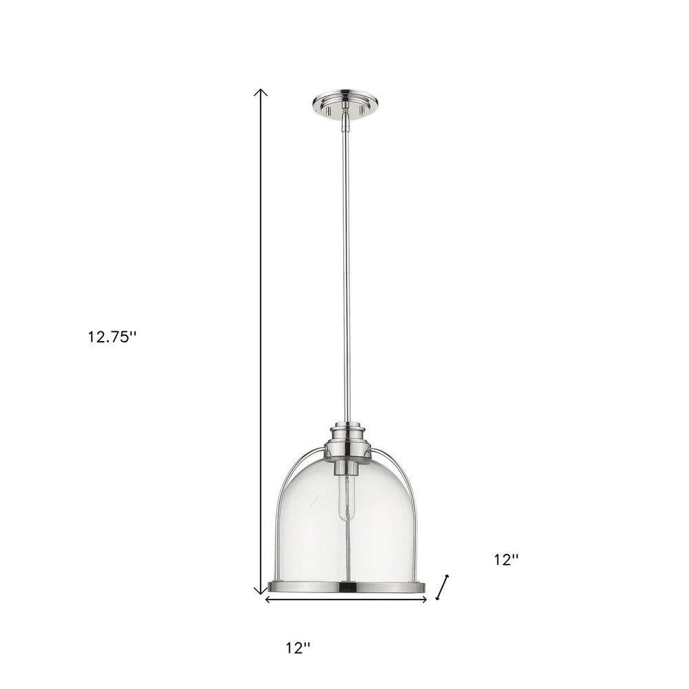 Stanton 1-Light Polished Nickel Pendant  Warm Home View