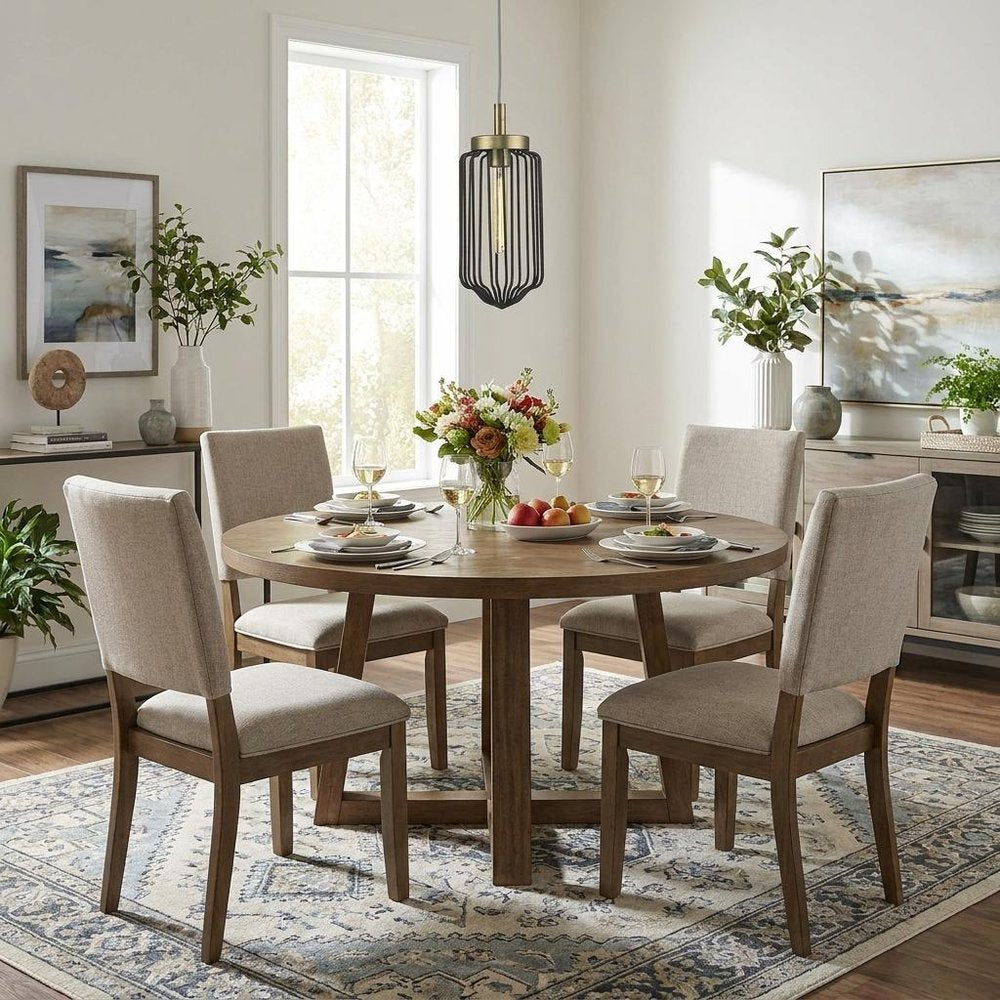 Reece 4-Light Aged Brass Island Pendant  Warm Home View