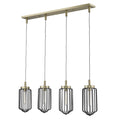 Reece 4-Light Aged Brass Island Pendant  Warm Home View
