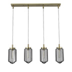 Reece 4-Light Aged Brass Island Pendant  Warm Home View