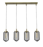 Reece 4-Light Aged Brass Island Pendant  Warm Home View