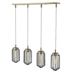 Reece 4-Light Aged Brass Island Pendant  Warm Home View