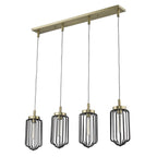 Reece 4-Light Aged Brass Island Pendant  Warm Home View