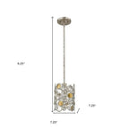 Vitozzi 1-Light Antique Silver Leaf Pendant  Warm Home View