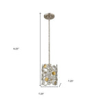 Vitozzi 1-Light Antique Silver Leaf Pendant  Warm Home View