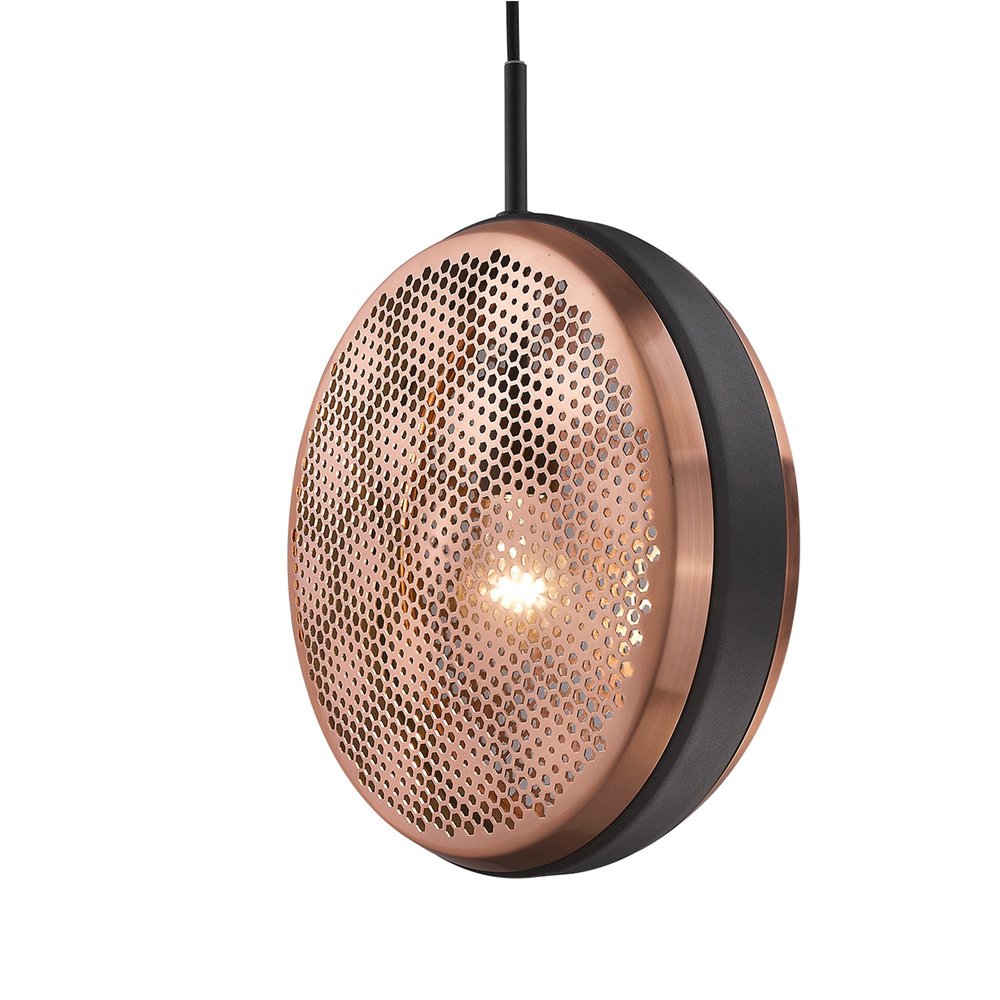 Tholos 1-Light Matte Black Pendant  Warm Home View