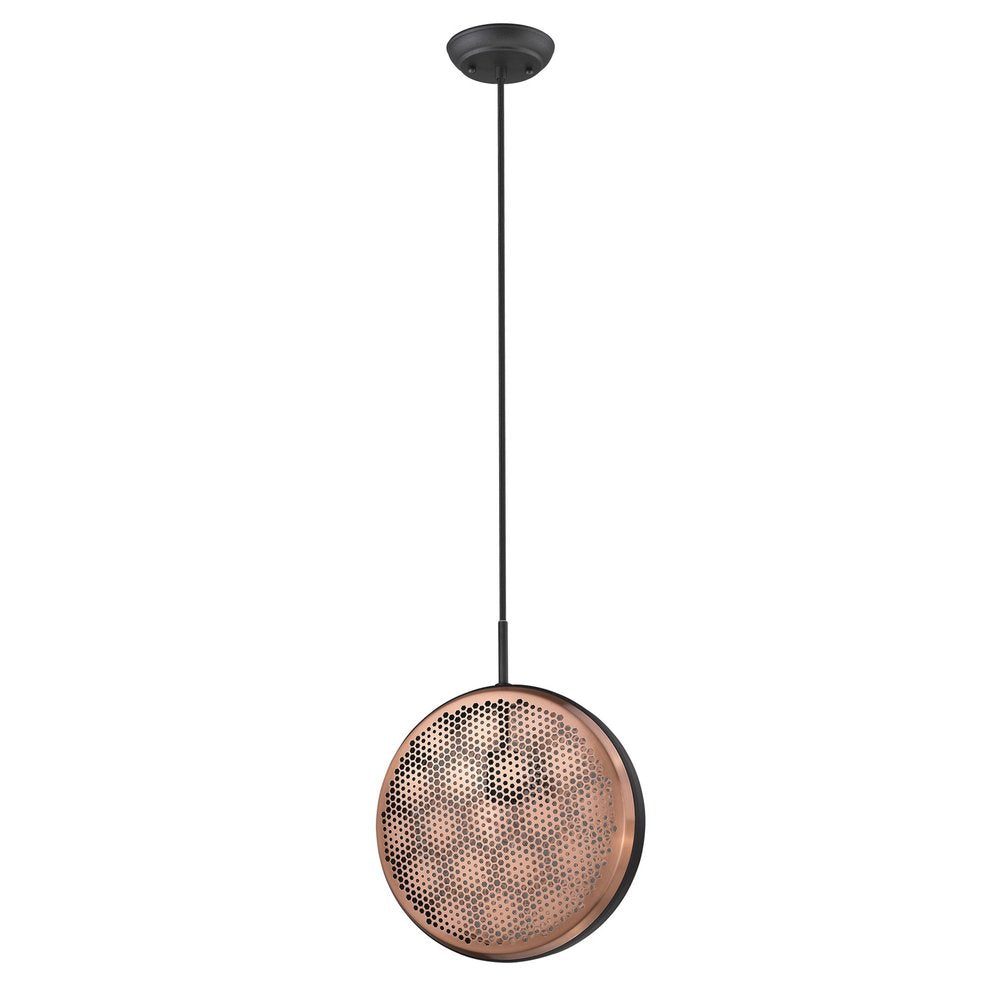 Tholos 1-Light Matte Black Pendant  Warm Home View