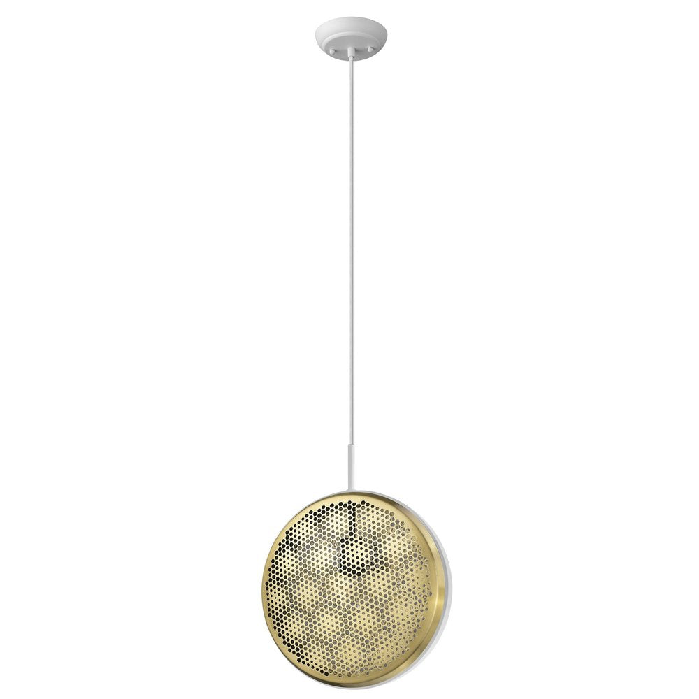 Tholos 1-Light White Pendant  Warm Home View