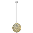 Tholos 1-Light White Pendant  Warm Home View