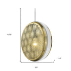 Tholos 1-Light White Pendant  Warm Home View