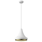 Tholos 1-Light White Pendant  Warm Home View