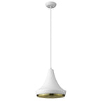 Tholos 1-Light White Pendant  Warm Home View