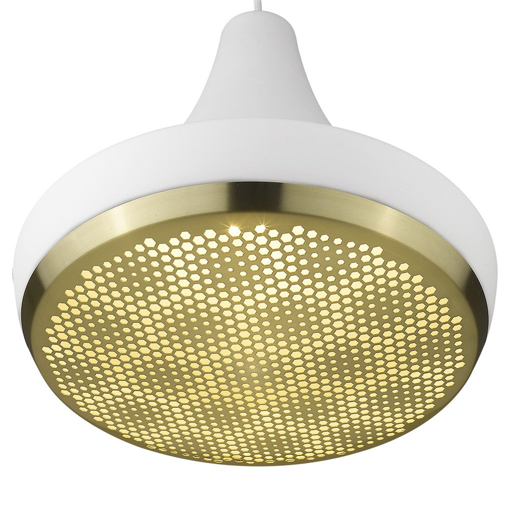 Tholos 1-Light White Pendant  Warm Home View