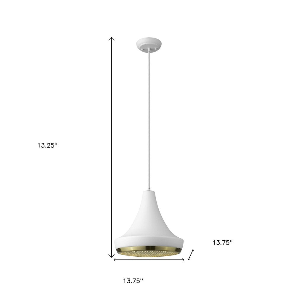 Tholos 1-Light White Pendant  Warm Home View