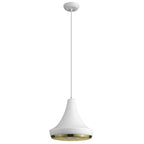 Tholos 1-Light White Pendant  Warm Home View
