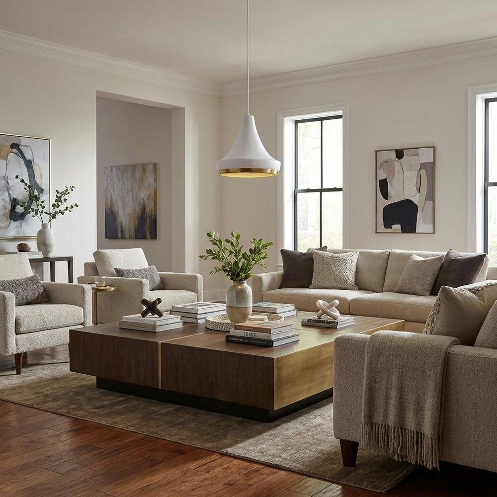 Tholos 1-Light White Pendant  Warm Home View